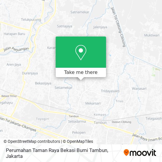 Perumahan Taman Raya Bekasi Bumi Tambun map