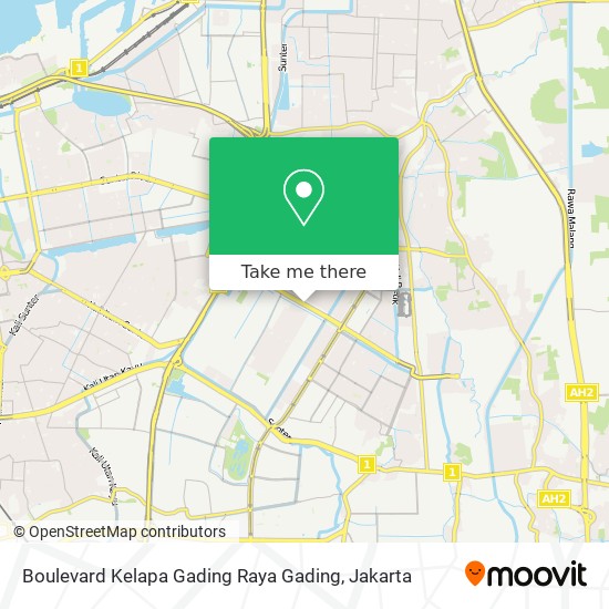 Boulevard Kelapa Gading Raya Gading map
