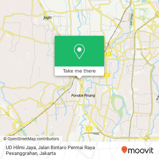 UD Hilmi Jaya, Jalan Bintaro Permai Raya Pesanggrahan map