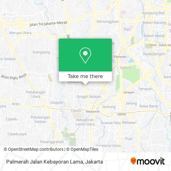 Palmerah Jalan Kebayoran Lama map