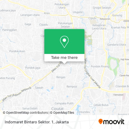 Indomaret Bintaro Sektor. 1 map