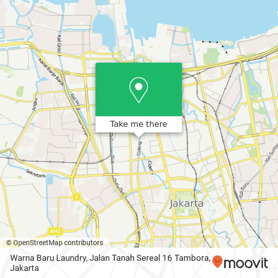 Warna Baru Laundry, Jalan Tanah Sereal 16 Tambora map