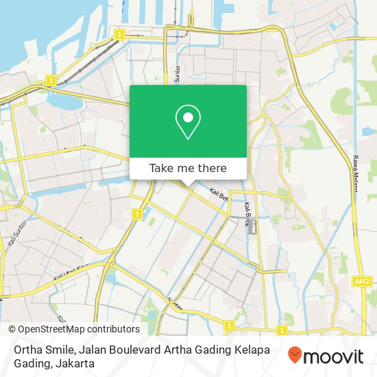 Ortha Smile, Jalan Boulevard Artha Gading Kelapa Gading map