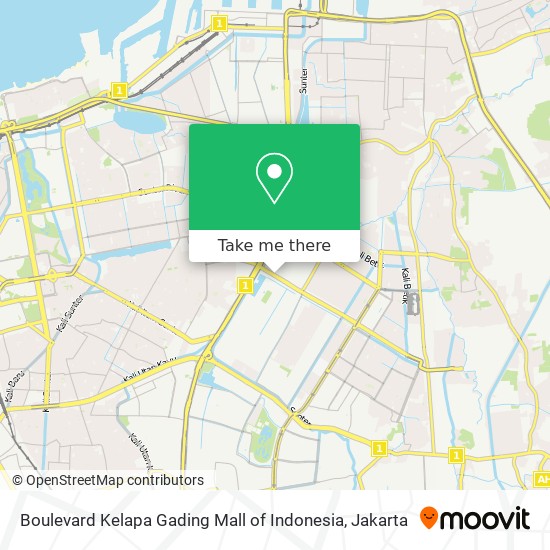 Boulevard Kelapa Gading Mall of Indonesia map