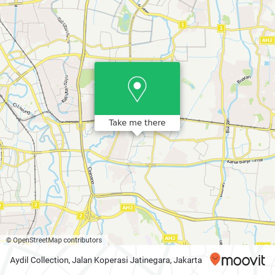 Aydil Collection, Jalan Koperasi Jatinegara map