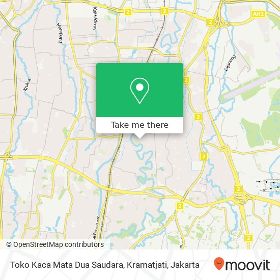 Toko Kaca Mata Dua Saudara, Kramatjati map