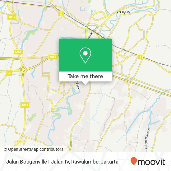 Jalan Bougenville I Jalan IV, Rawalumbu map