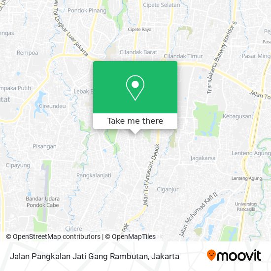 Jalan Pangkalan Jati Gang Rambutan map