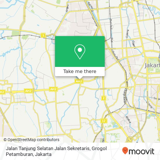 Jalan Tanjung Selatan Jalan Sekretaris, Grogol Petamburan map