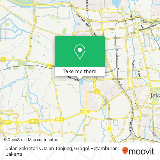 Jalan Sekretaris Jalan Tanjung, Grogol Petamburan map