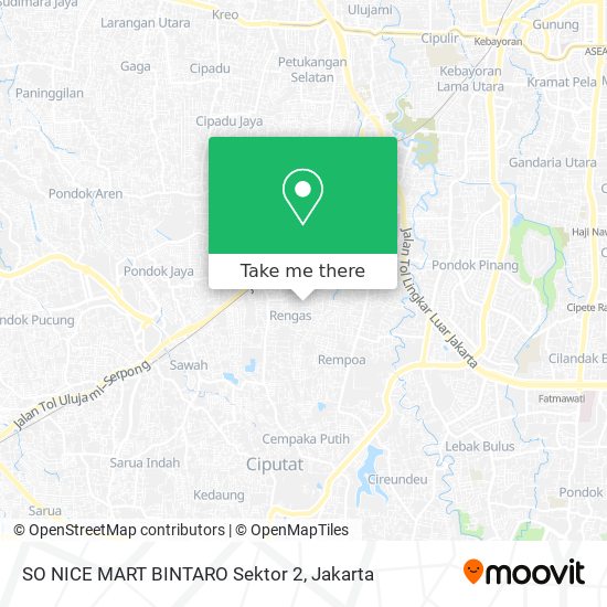 SO NICE MART BINTARO Sektor 2 map