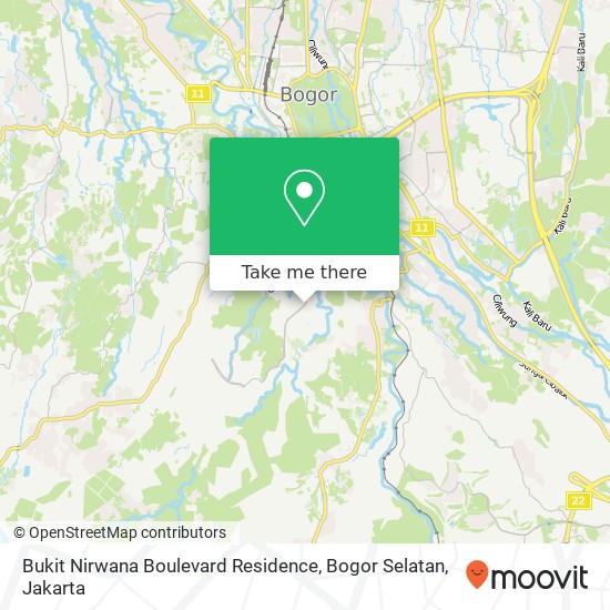 Bukit Nirwana Boulevard Residence, Bogor Selatan map