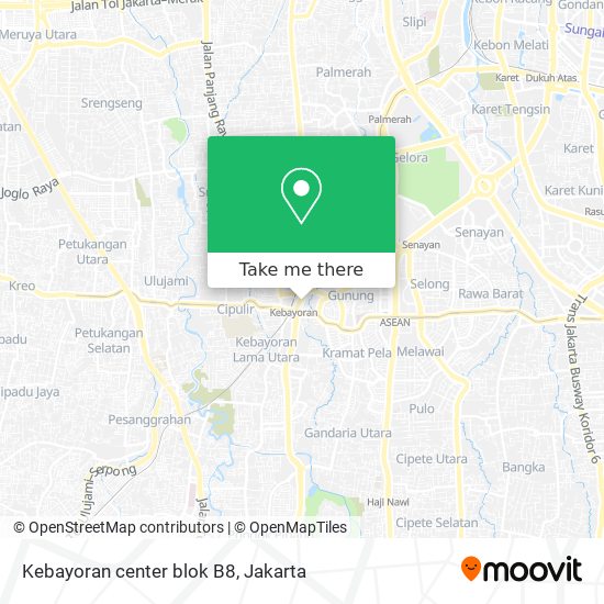 Kebayoran center blok B8 map