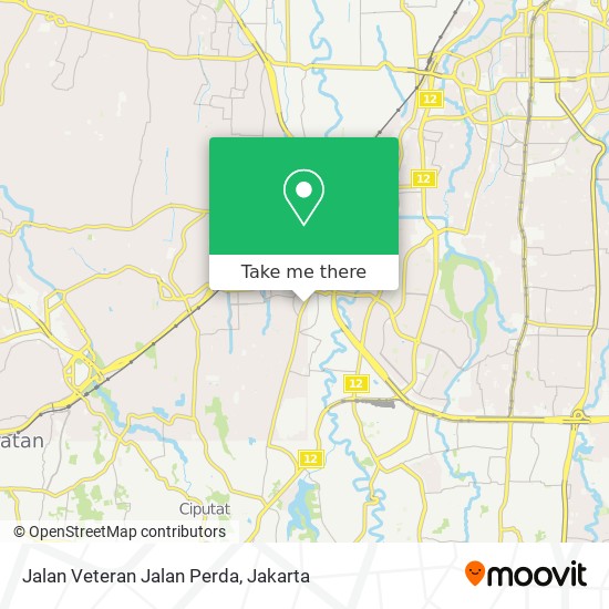 Jalan Veteran Jalan Perda map