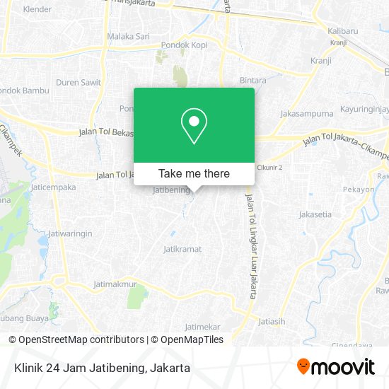Klinik 24 Jam Jatibening map