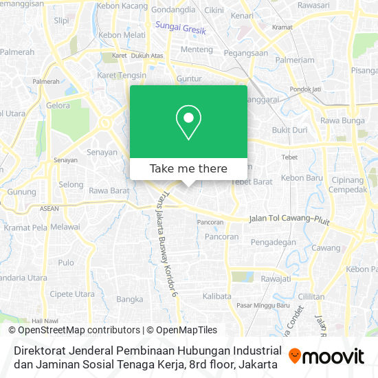 Direktorat Jenderal Pembinaan Hubungan Industrial dan Jaminan Sosial Tenaga Kerja, 8rd floor map