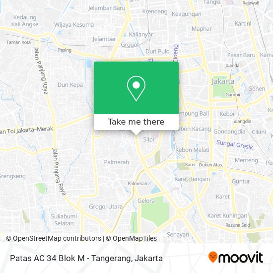Patas AC 34 Blok M - Tangerang map