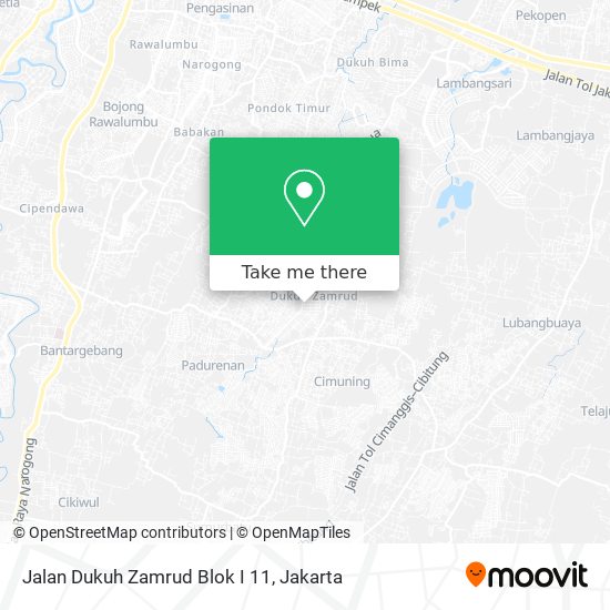 Jalan Dukuh Zamrud Blok I 11 map