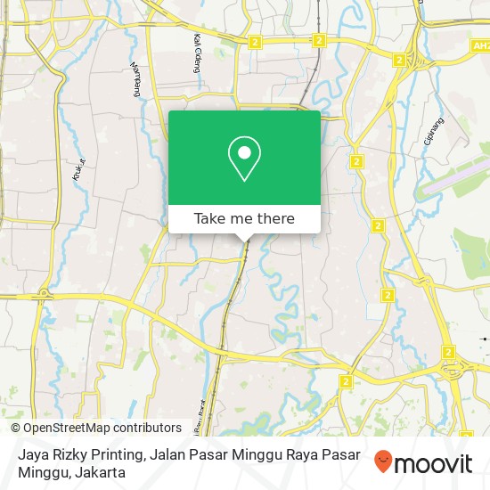 Jaya Rizky Printing, Jalan Pasar Minggu Raya Pasar Minggu map