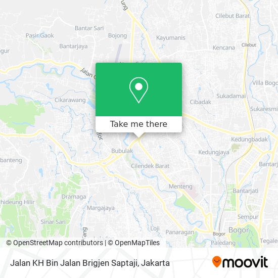 Jalan KH Bin Jalan Brigjen Saptaji map