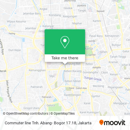 Commuter line Tnh. Abang- Bogor 17.18 map