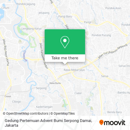 Gedung Pertemuan Advent Bumi Serpong Damai map