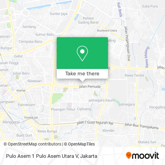 Pulo Asem 1 Pulo Asem Utara V map