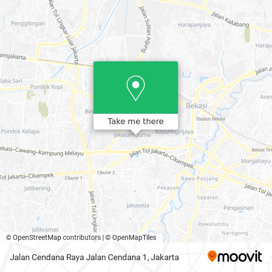 Jalan Cendana Raya Jalan Cendana 1 map