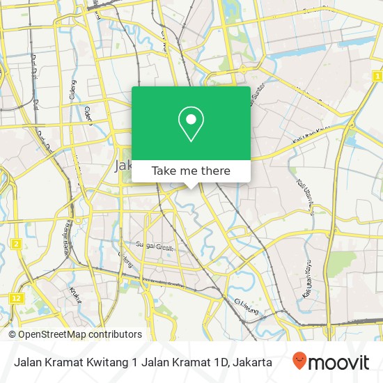 Jalan Kramat Kwitang 1 Jalan Kramat 1D map