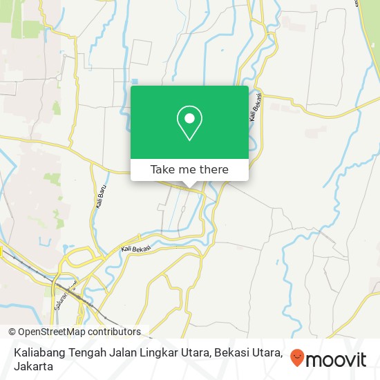 Kaliabang Tengah Jalan Lingkar Utara, Bekasi Utara map