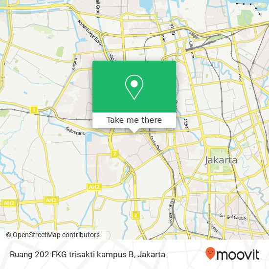 Ruang 202 FKG trisakti kampus B map