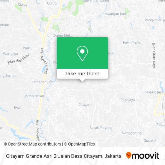 Citayam Grande Asri 2 Jalan Desa Citayam map