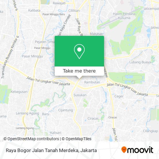 Raya Bogor Jalan Tanah Merdeka map