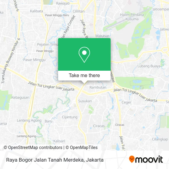 Raya Bogor Jalan Tanah Merdeka map