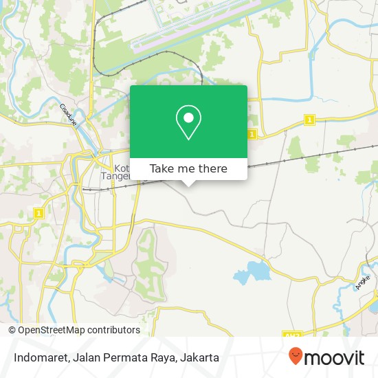 Indomaret, Jalan Permata Raya map