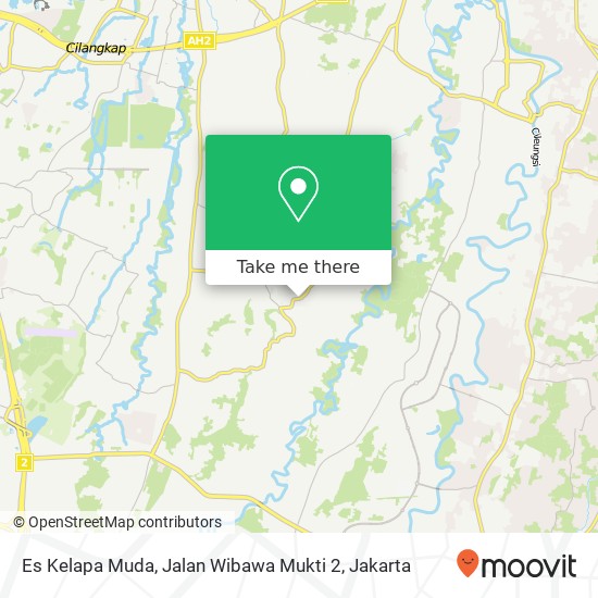 Es Kelapa Muda, Jalan Wibawa Mukti 2 map