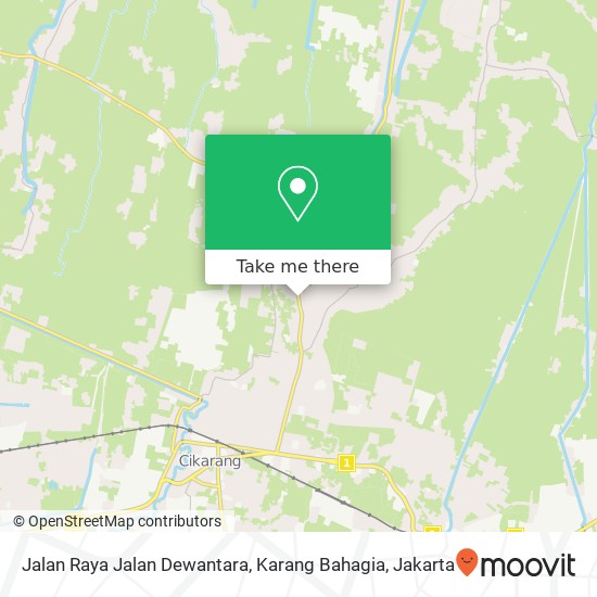 Jalan Raya Jalan Dewantara, Karang Bahagia map
