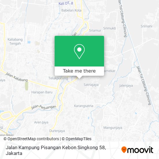 Jalan Kampung Pisangan Kebon Singkong 58 map