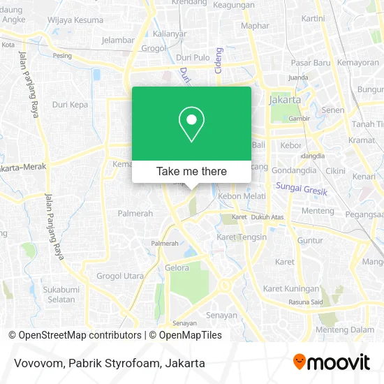 Vovovom, Pabrik Styrofoam map