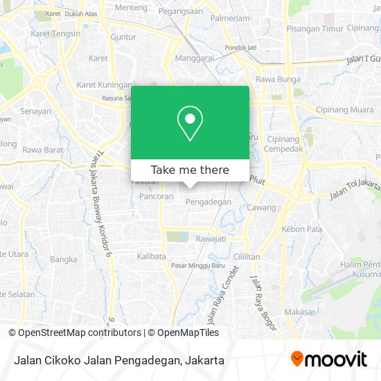 Jalan Cikoko Jalan Pengadegan map