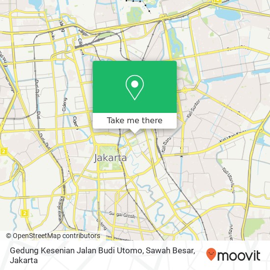 Gedung Kesenian Jalan Budi Utomo, Sawah Besar map