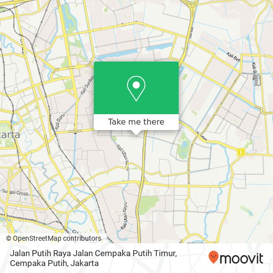 Jalan Putih Raya Jalan Cempaka Putih Timur, Cempaka Putih map