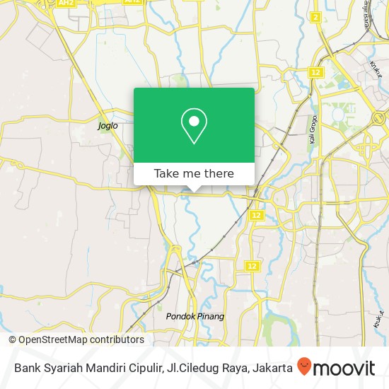 Bank Syariah Mandiri Cipulir, Jl.Ciledug Raya map