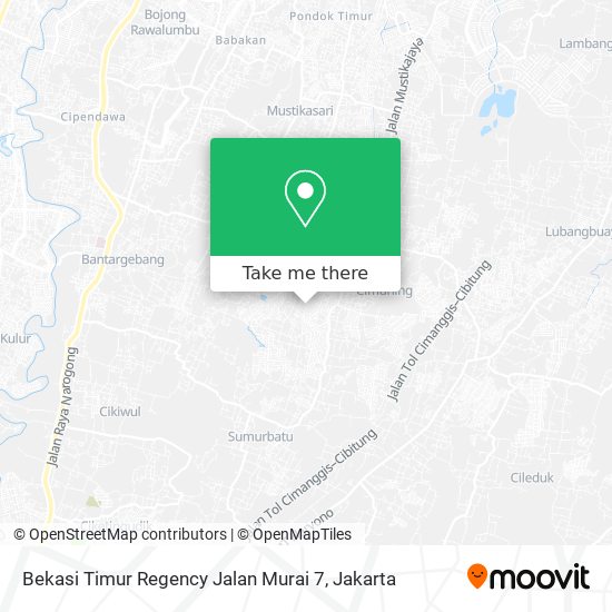 Bekasi Timur Regency Jalan Murai 7 map