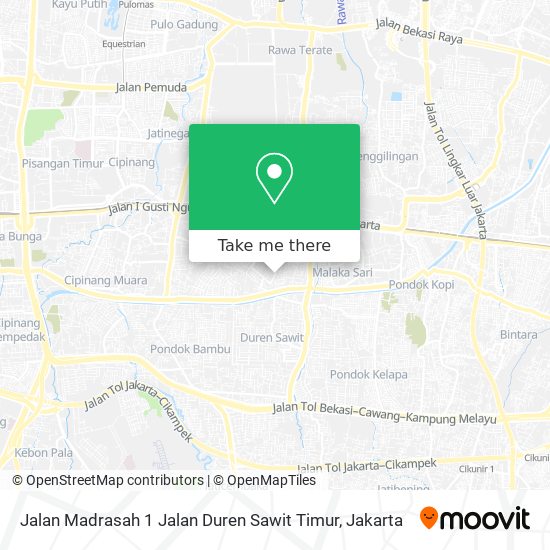 Jalan Madrasah 1 Jalan Duren Sawit Timur map