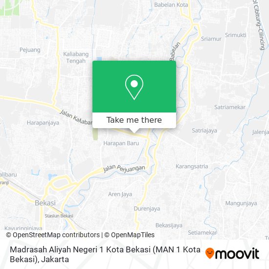 Madrasah Aliyah Negeri 1 Kota Bekasi (MAN 1 Kota Bekasi) map