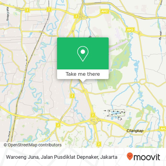 Waroeng Juna, Jalan Pusdiklat Depnaker map