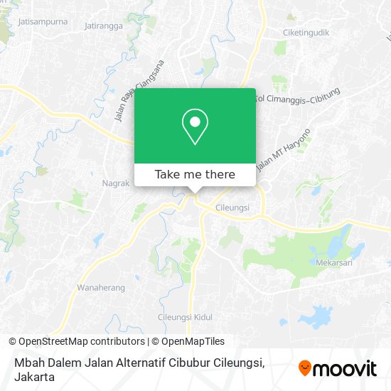 Mbah Dalem Jalan Alternatif Cibubur Cileungsi map
