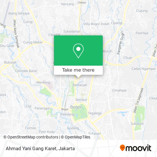 Ahmad Yani Gang Karet map