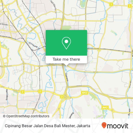 Cipinang Besar Jalan Desa Bali Mester map